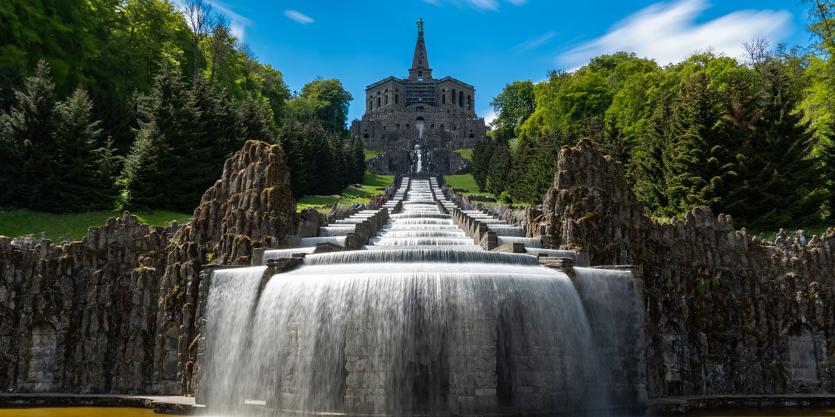 herkules, bergpark, kassel, hessen, kaskaden