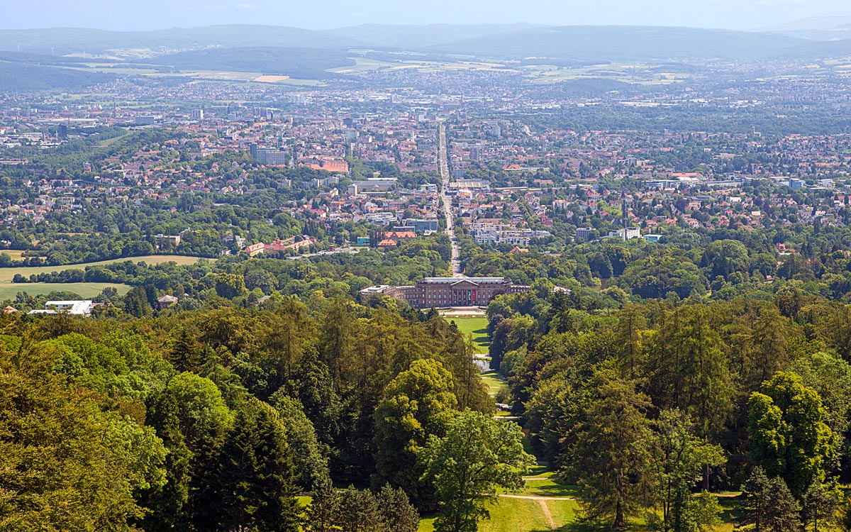 kassel, nordhessen, panorama, luftbild