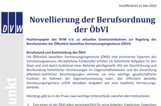 DVW, Positionspapier, novellierung, Vermessungsingenieur, öbvi, gesetz, gesetzesentwurf, hessen, stellungnahme