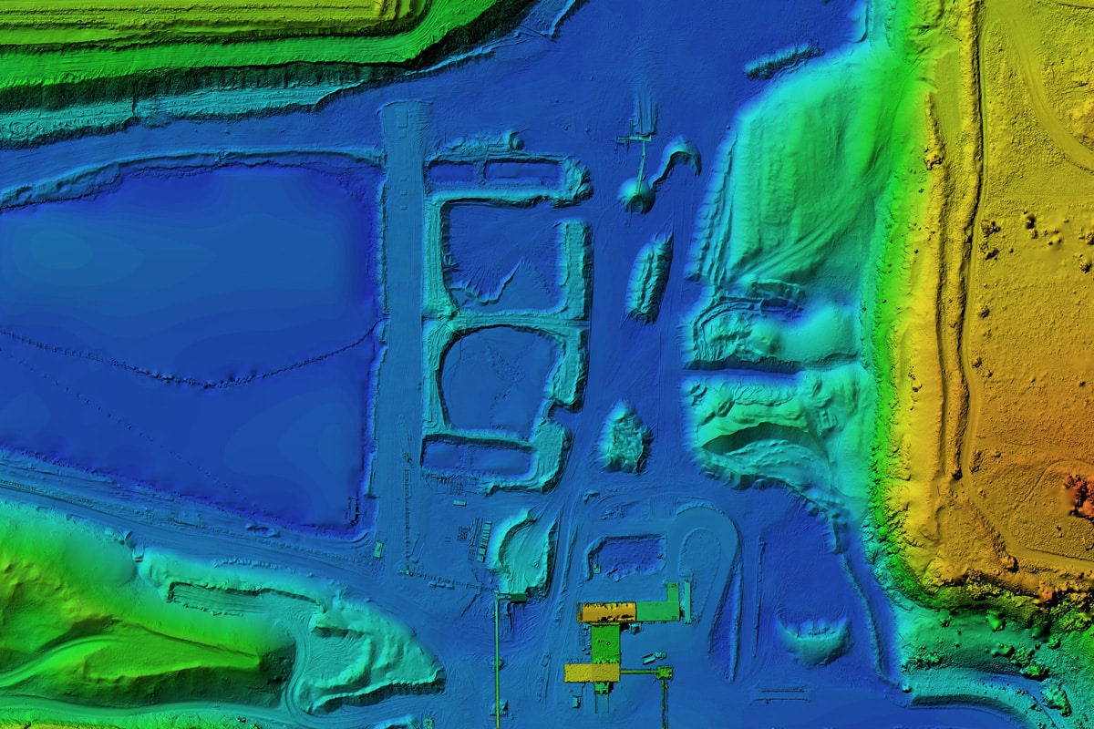 drohnenvermessung, luftbild, aerial survey, drohne, schummerung, höhenrelief, geländemodell, geländehöhe