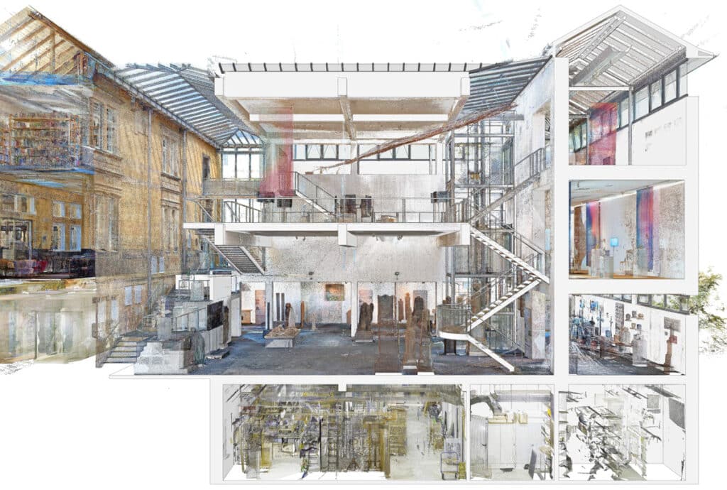 digitaler zwilling, digital twin, bim, building information modeling, 3d-modell, punktwolke, 3d-laserscanning, scanning