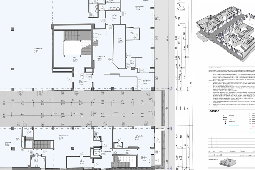 bestandsplan, bestandspläne, bestandsaufmaß, architektonisch, topografisch, grundriss, ansichten, schnitte