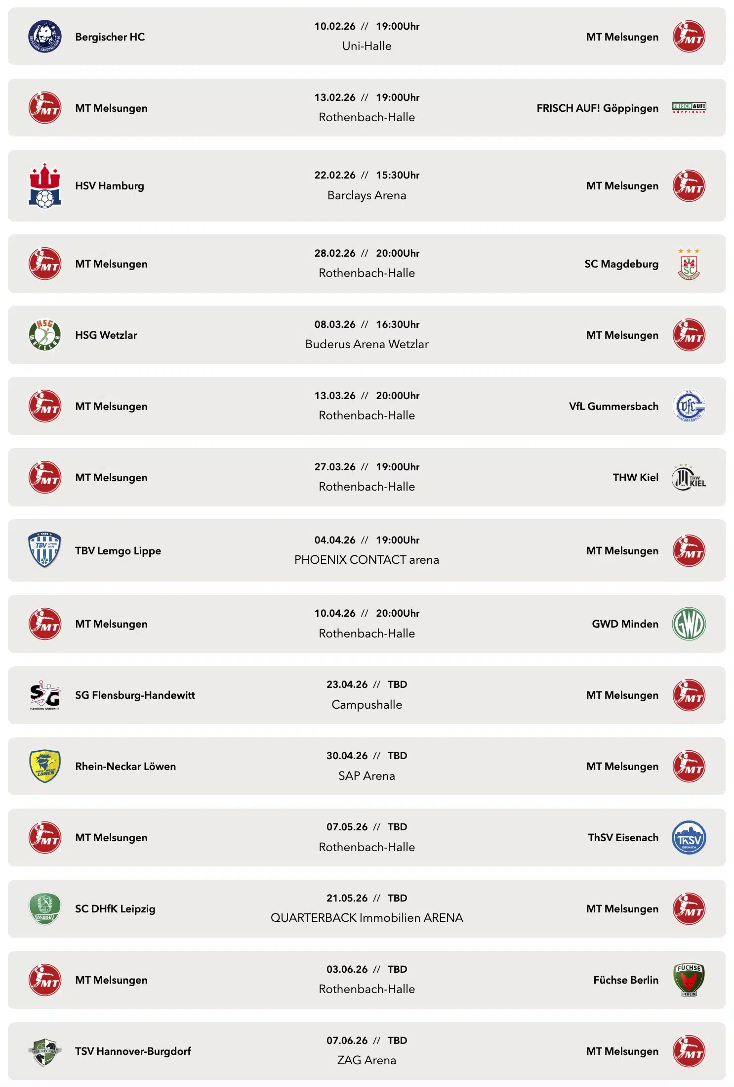 spielplan_mt spielplan, mt melsungen, buck vermessung, handball